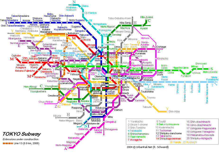 tokyo subway map