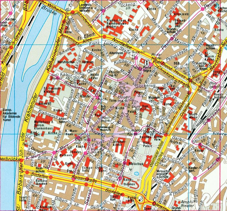 trier karta Trier Map   Detailed City and Metro Maps of Trier for Download  trier karta