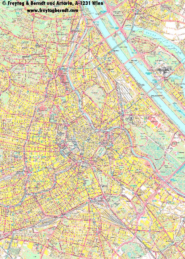 High-resolution large map of Vienna - download for print out