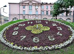 Flower Clock in the Alexander Park, Russia