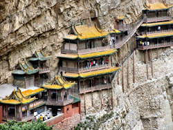 Hanging Heng mountain temple, China