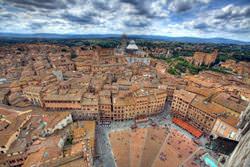 Historical center of Siena, Italy