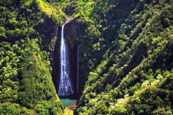 Manawaiopuna Wasserfall, Hawaii