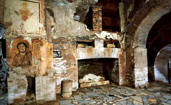 The Catacombs of San Sebastiano, Italy