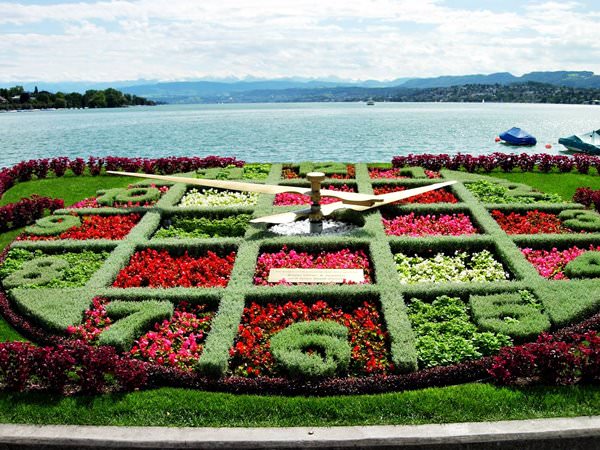 Flower Clock in Zurich, Sweden