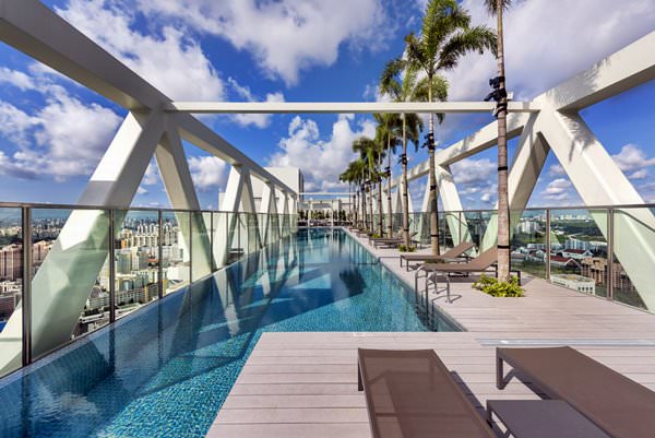 Heavenly pool-bridge Sky Habitat, Singapore