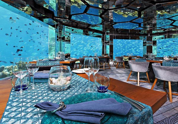 Подводный ресторан «Море.Огонь.Соль.Небо.», Мальдивы