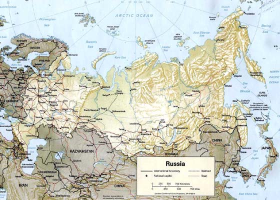 Детальная карта России - скачать или распечатать