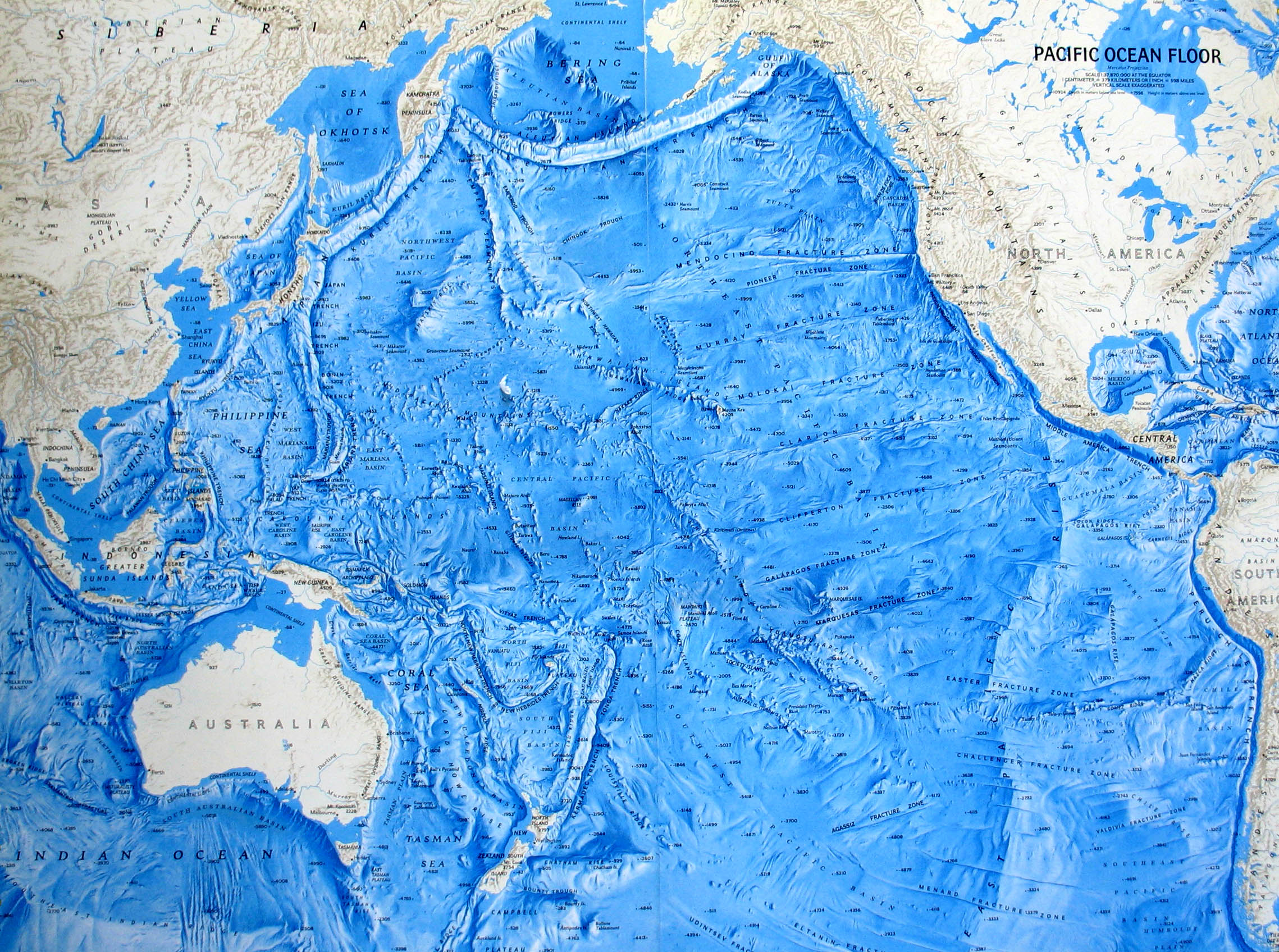 Ocean Floor Relief Maps Detailed Maps Of Sea And Ocean Depths