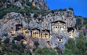 Ancient Lycian Rock Tombs, Antalya