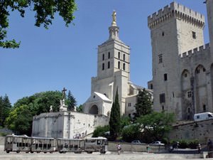 Place du Palais - Metropolitan Basilica, Notre-Dame des Doms, Cathedral of Avignon and Papal Palace