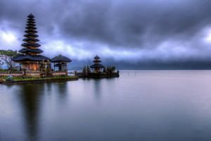 Ulun Temple at blue hour