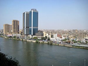 View of the Nile from Cairo Marriott Hotel - Zamalek