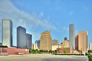 Houston Skyline, View West From Union Station