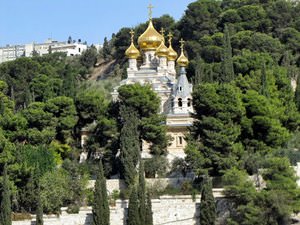 Russian Church of Maria Magdalena, Mount of Olives, Jerusalem Israel Russian Church of Maria Magdalena, Mount of Olives, Jerusalem Israel