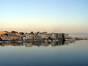 View from Mytilenes port in the morning, Lesvos Island
