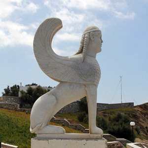 Marble copy of the "Sphinx of Naxos"