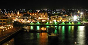 Oranjestad at night