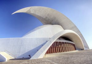 abstract building with concrete wave