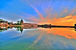 Firey Sunset over the Garonne