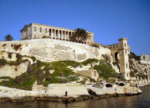 Old Naval Hospital and Lift, The Grand Harbour, Valletta-Three Cities