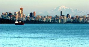 Vancouver skyline with mount Baker