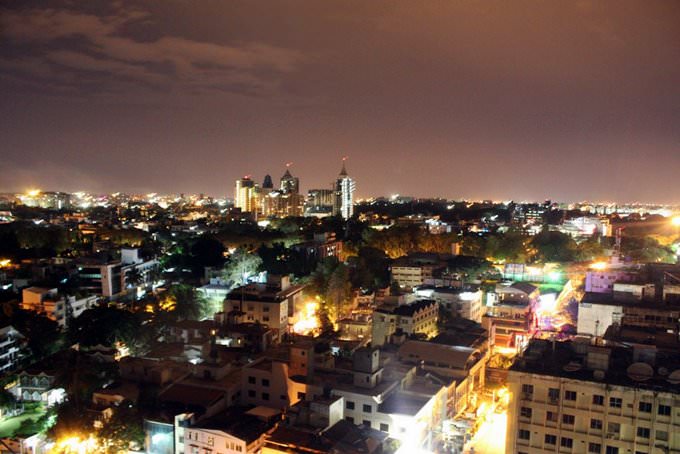 Night view of Bangalore