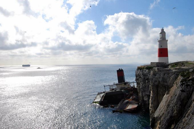 Lighthouse & Shipwreck, Gibraltar