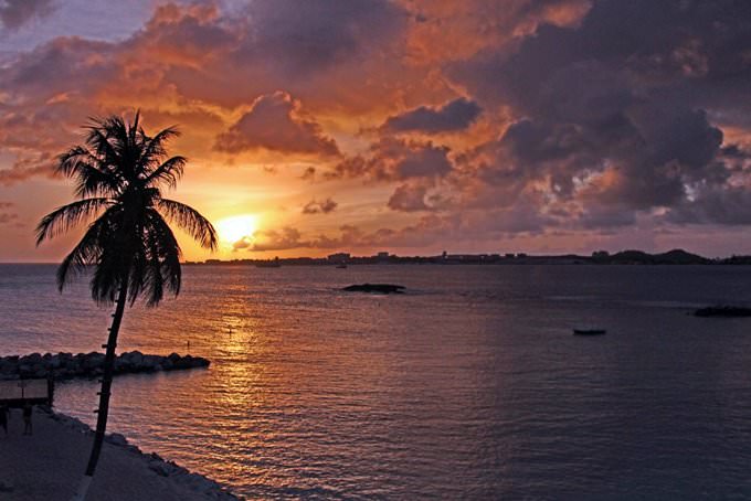 sunset over simpson bay sunset over simpson bay