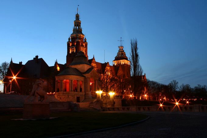 Szczecin, Wały Chrobrego at Night
