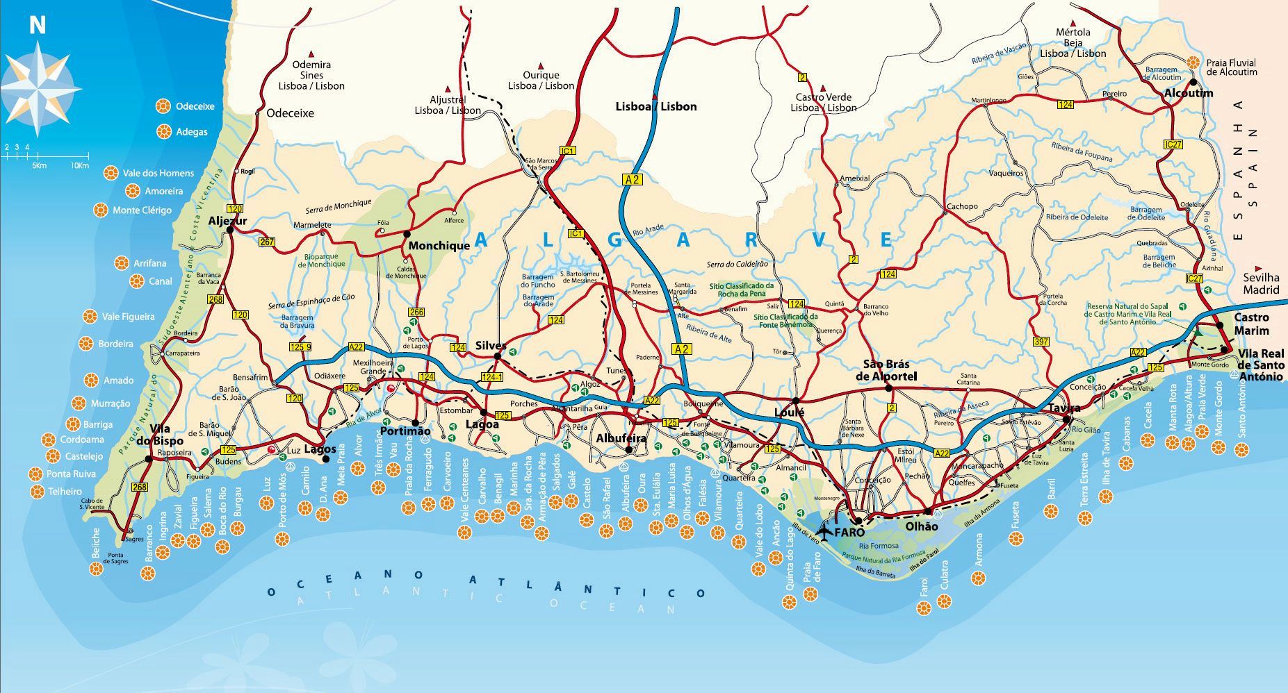 Mapa Regional Portugal Sul Algarve - Various: 9782067117198 - AbeBooks