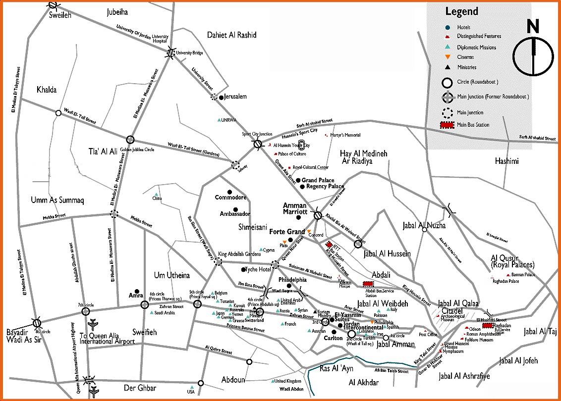 Large Amman Maps for Free Download and 