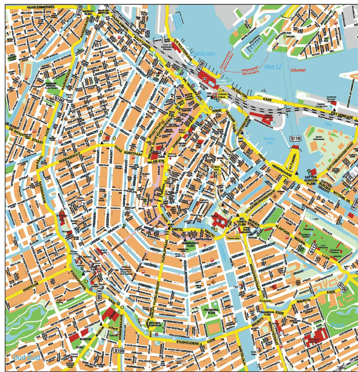 tourist amsterdam map