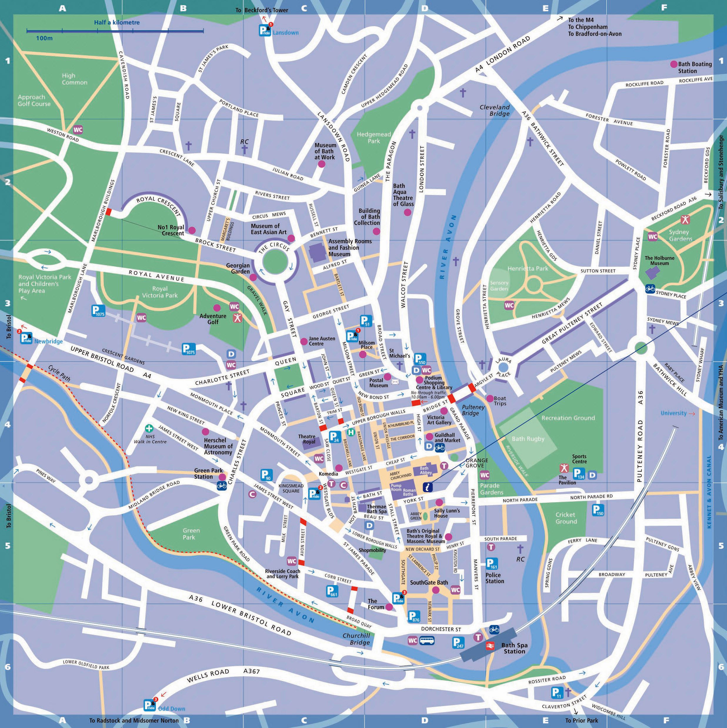 Bath Area Map