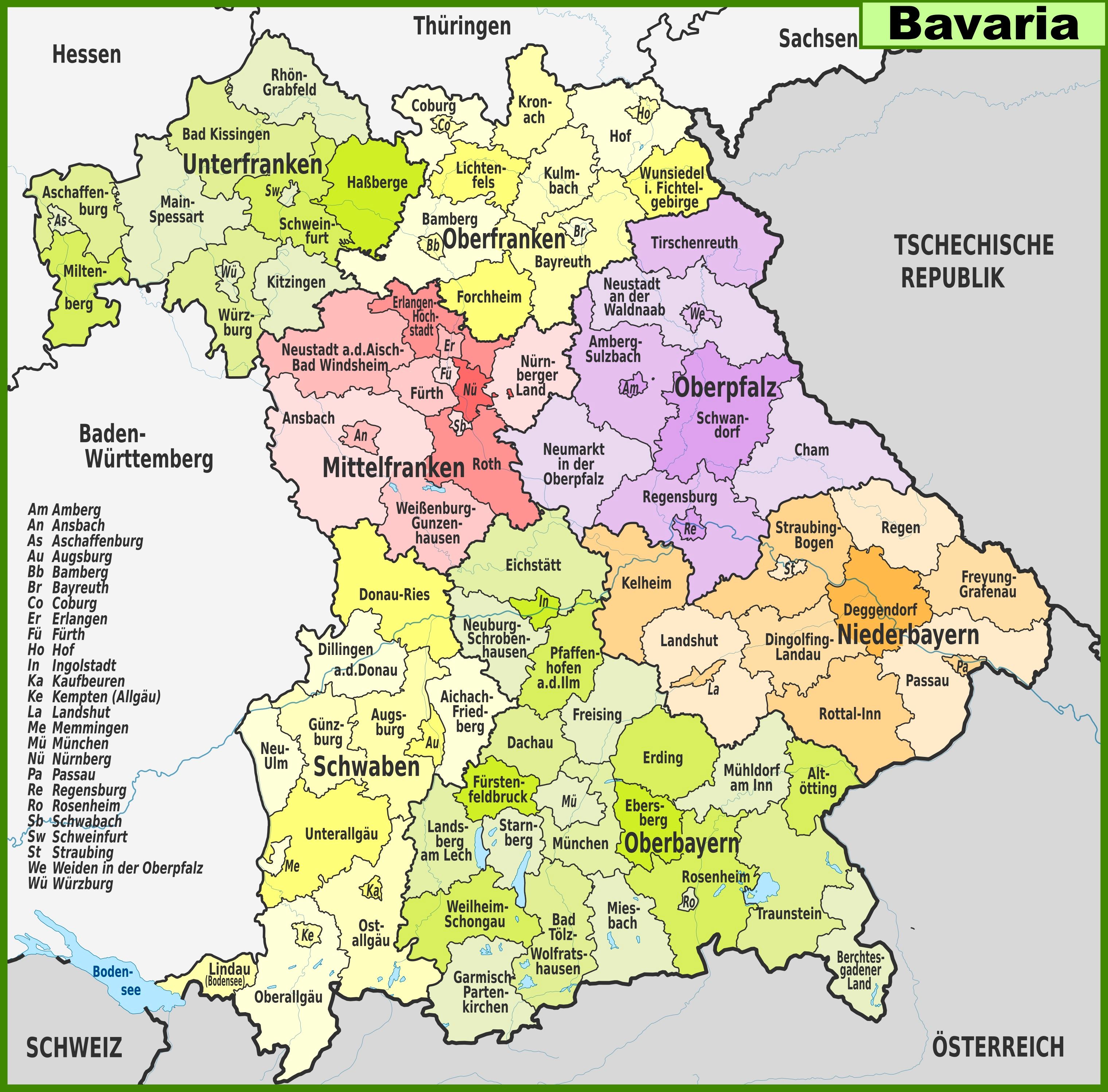 Stadtplan Von Bayern Detaillierte Gedruckte Karten Von Bayern Deutschland Der Herunterladenmoglichkeit