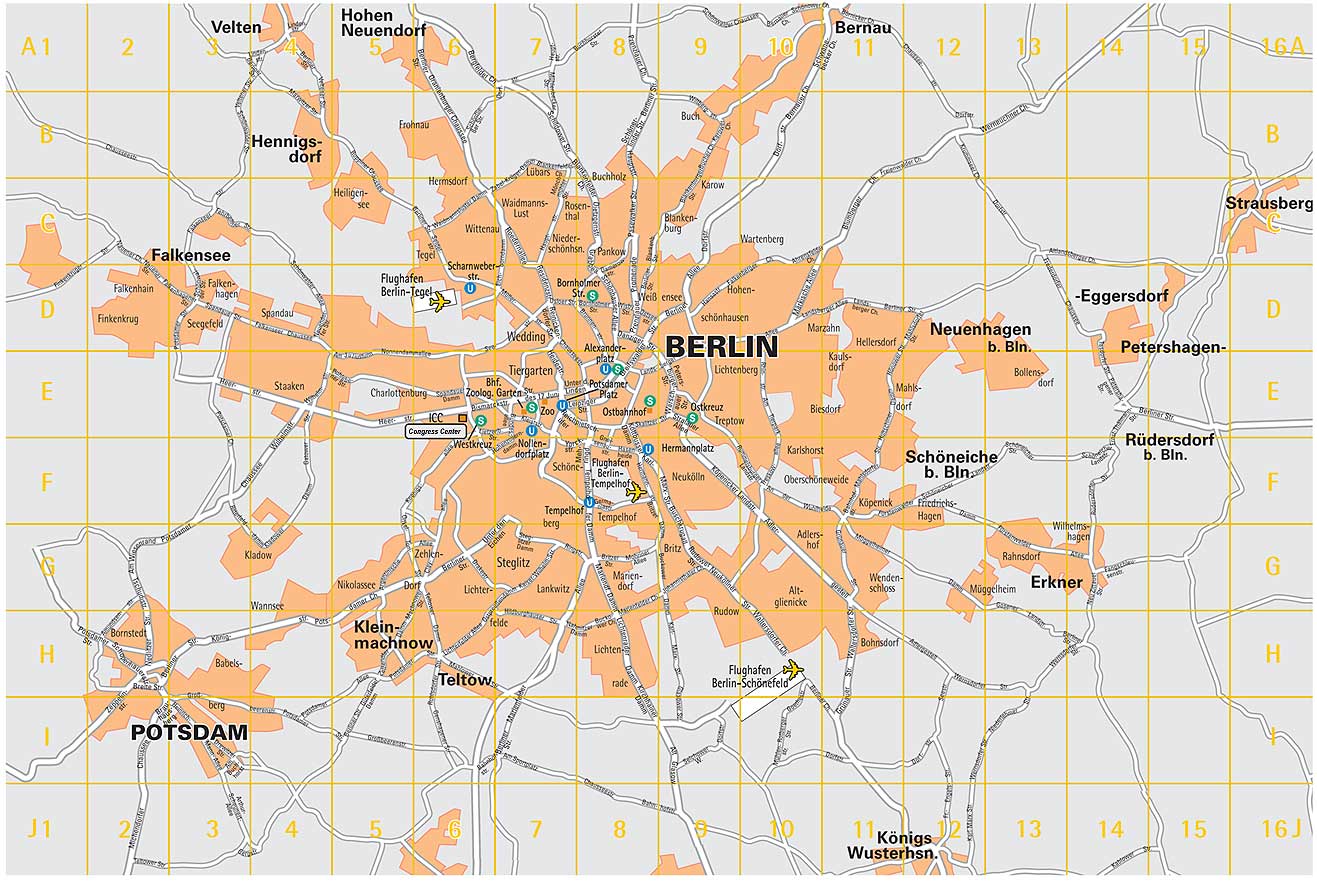 Stadtplan Von Berlin Detaillierte Gedruckte Karten Von Berlin Deutschland Der Herunterladenmoglichkeit