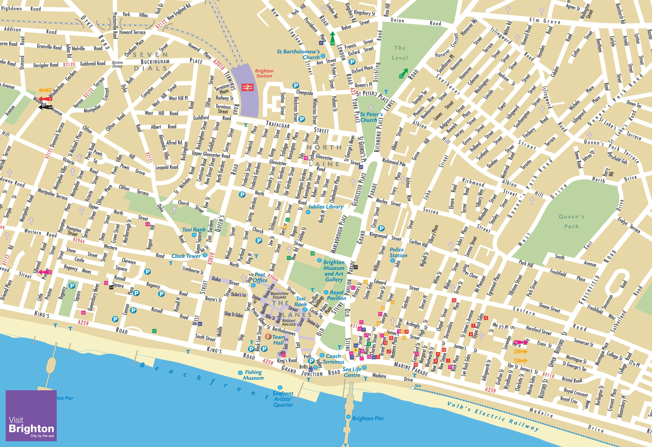 tourist map of brighton