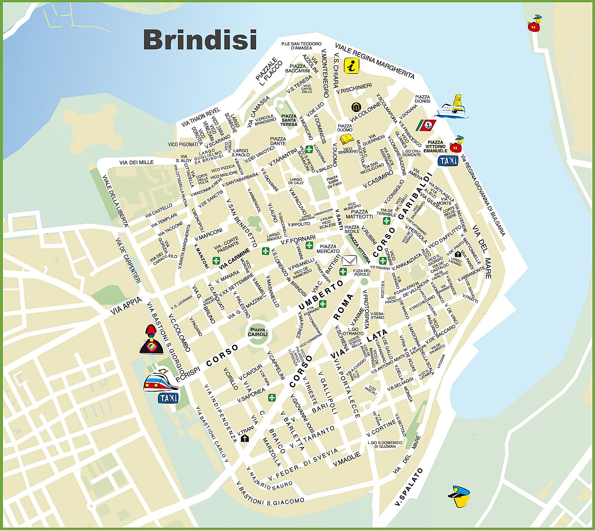 Large Brindisi Maps for Free Download and Print | High-Resolution and