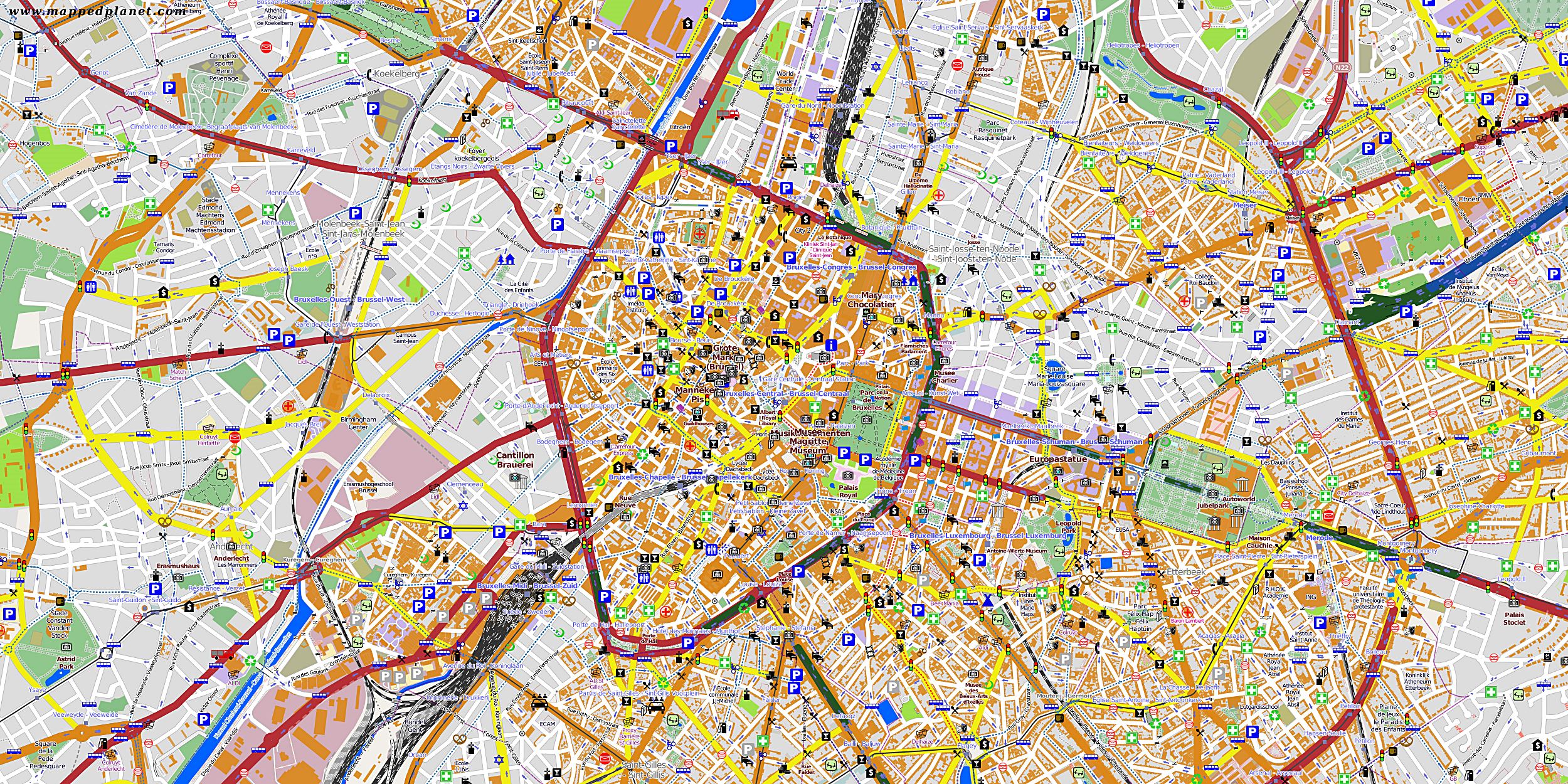 Mapas Detallados De Bruselas Para Descargar Gratis E Imprimir