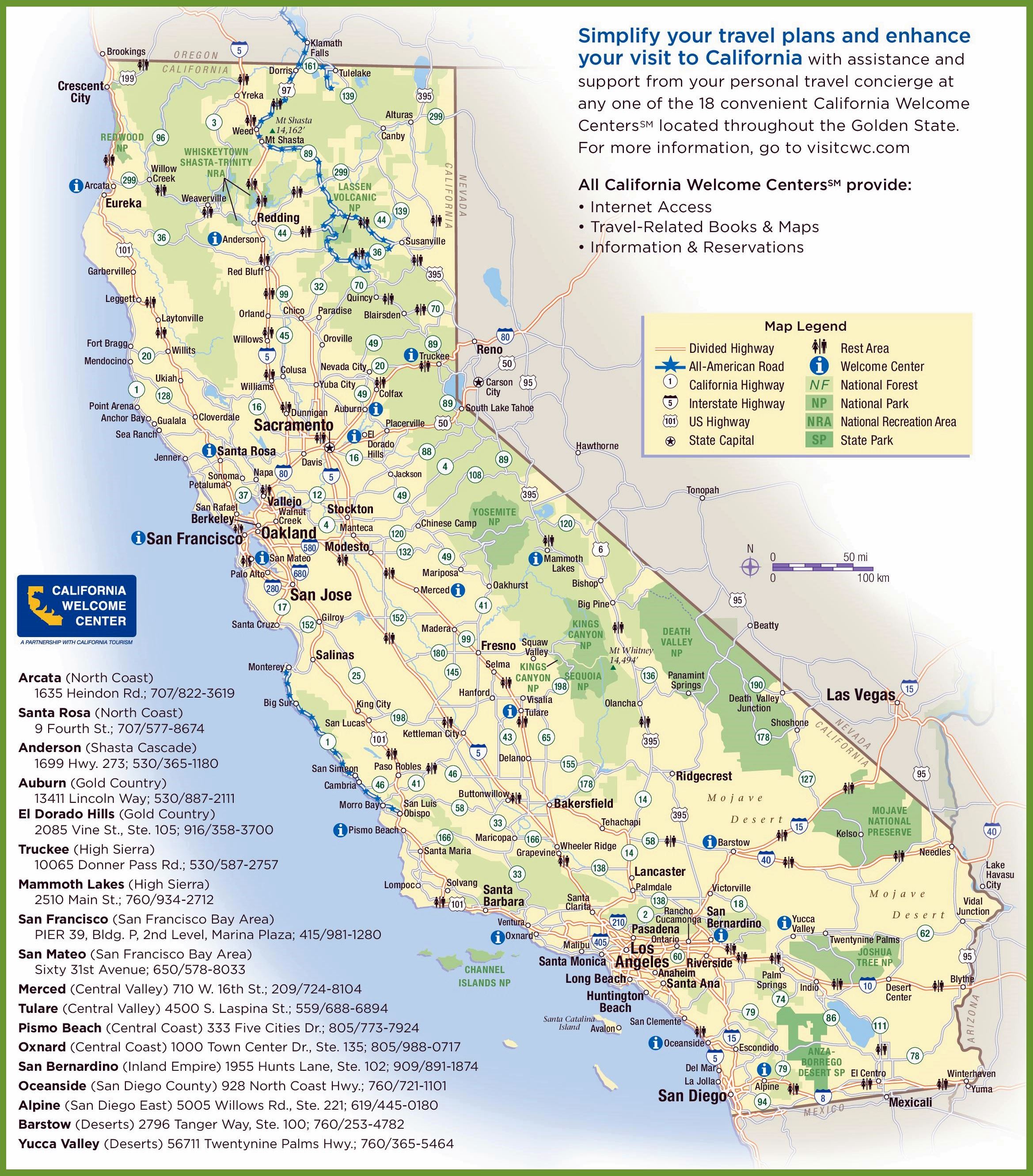 mapas detallados de california para descargar gratis e
