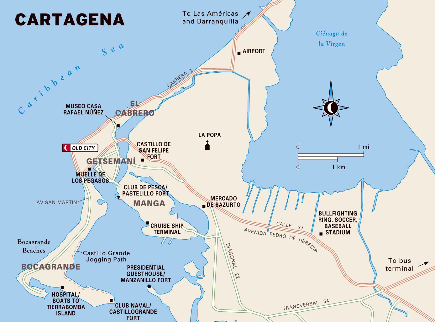 Cartagena Colombia Map