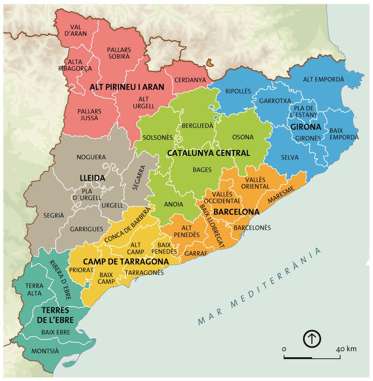 Large Catalonia Maps for Free Download and Print | High-Resolution 