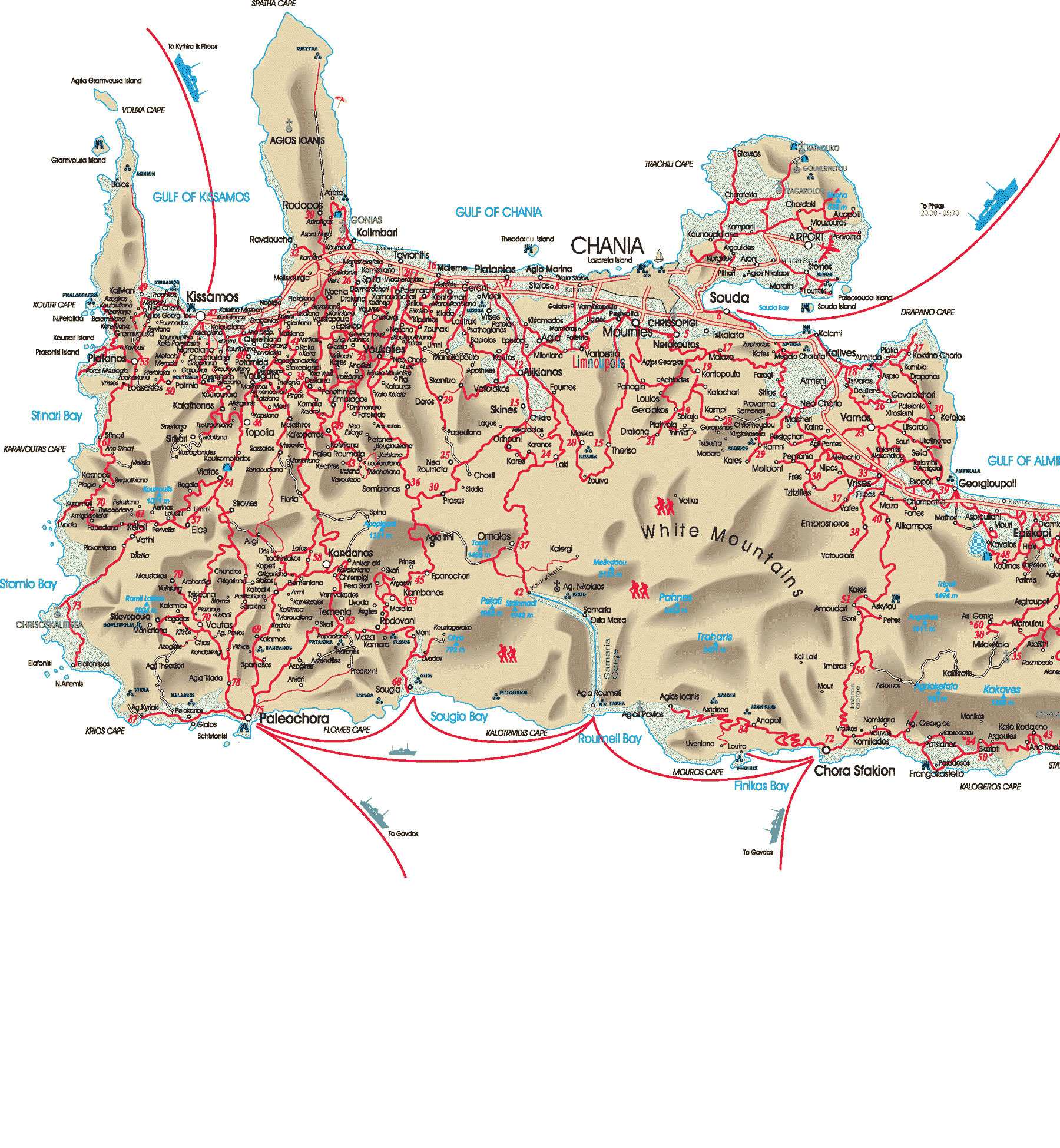 Large Chania Maps for Free Download and Print | High-Resolution and