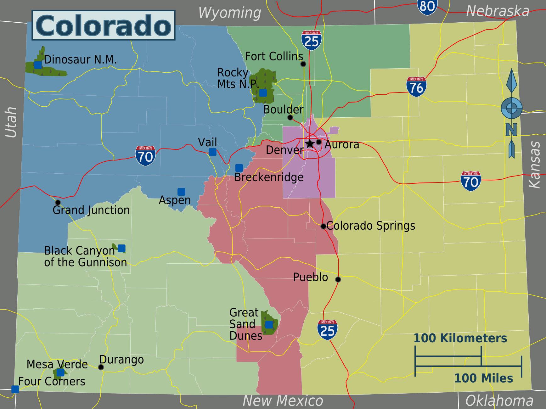 colorado travel map