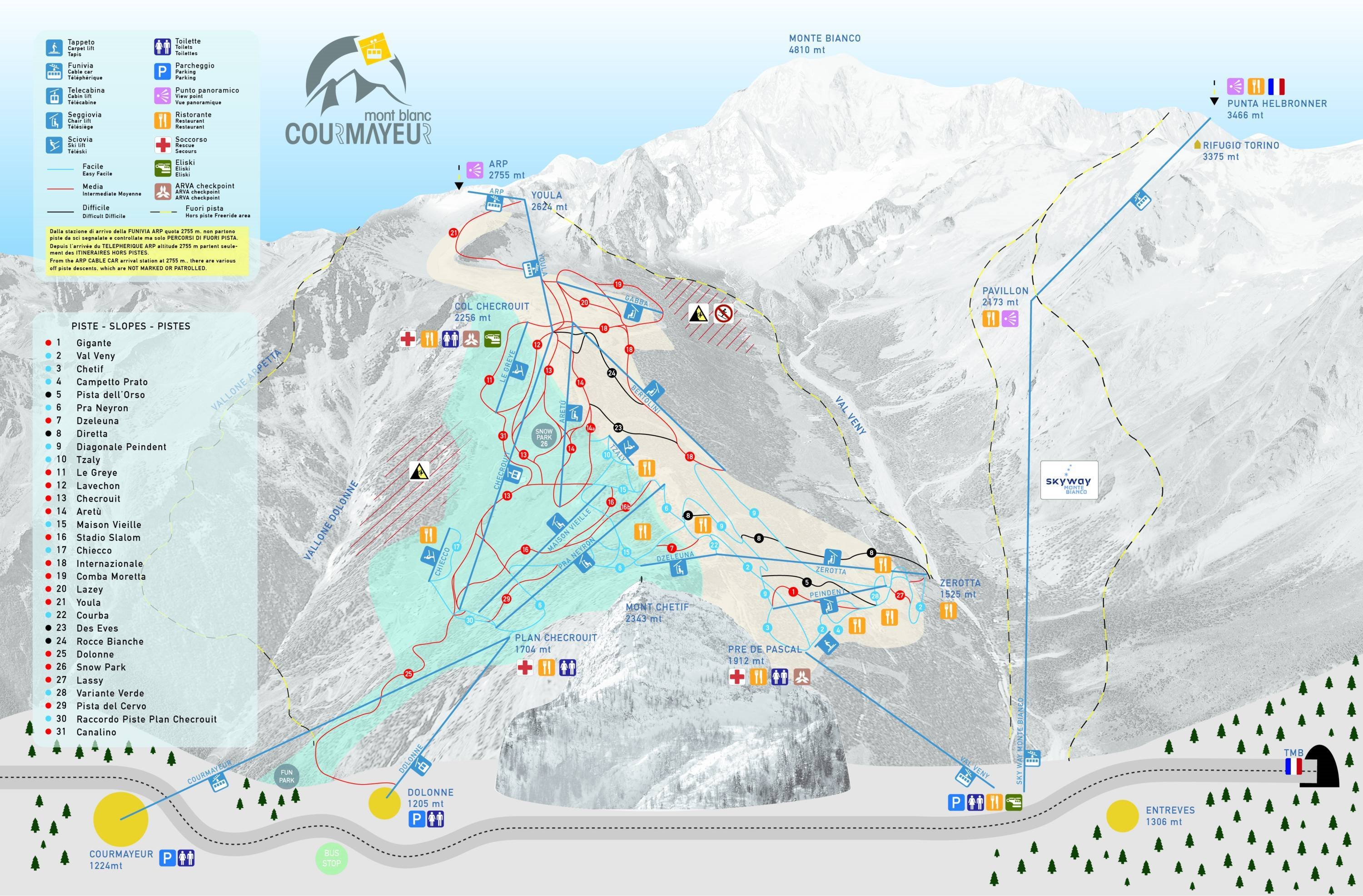 Large Courmayeur Maps for Free Download and Print High-Resolution and