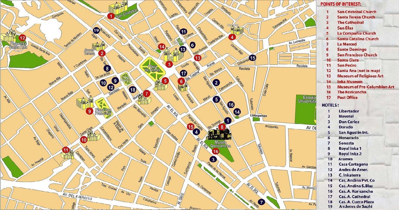 cusco travel map