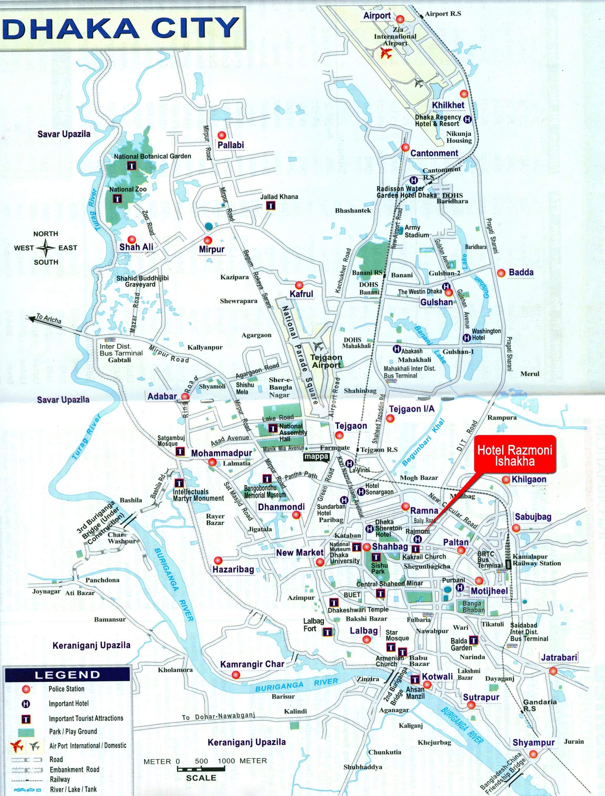 Location Map Of Dhaka City Left Two Maps From Google Earth And Right ...