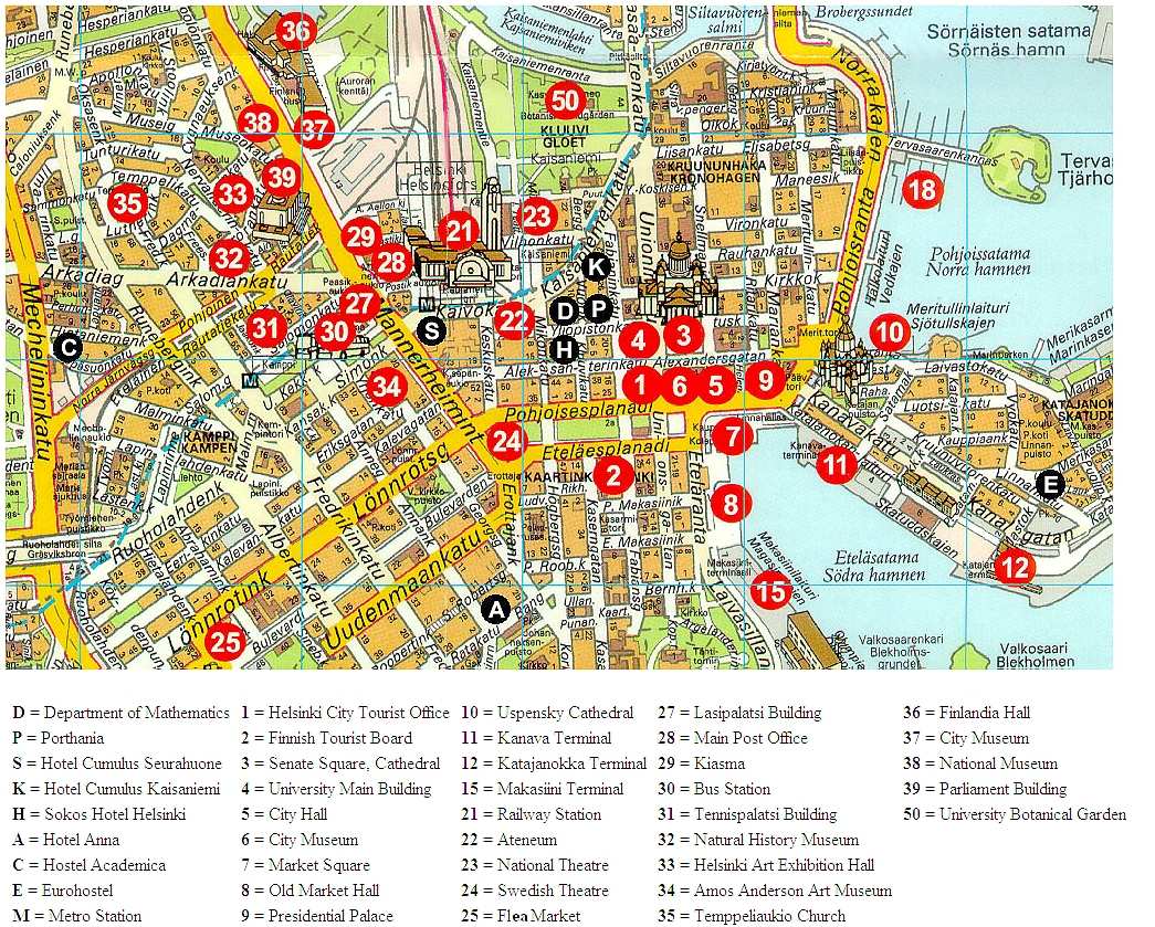 Stadtplan von Helsinki | Detaillierte gedruckte Karten von Helsinki