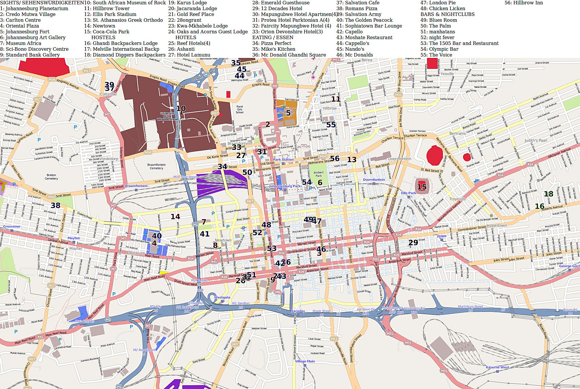 Johannesburg Map 2 
