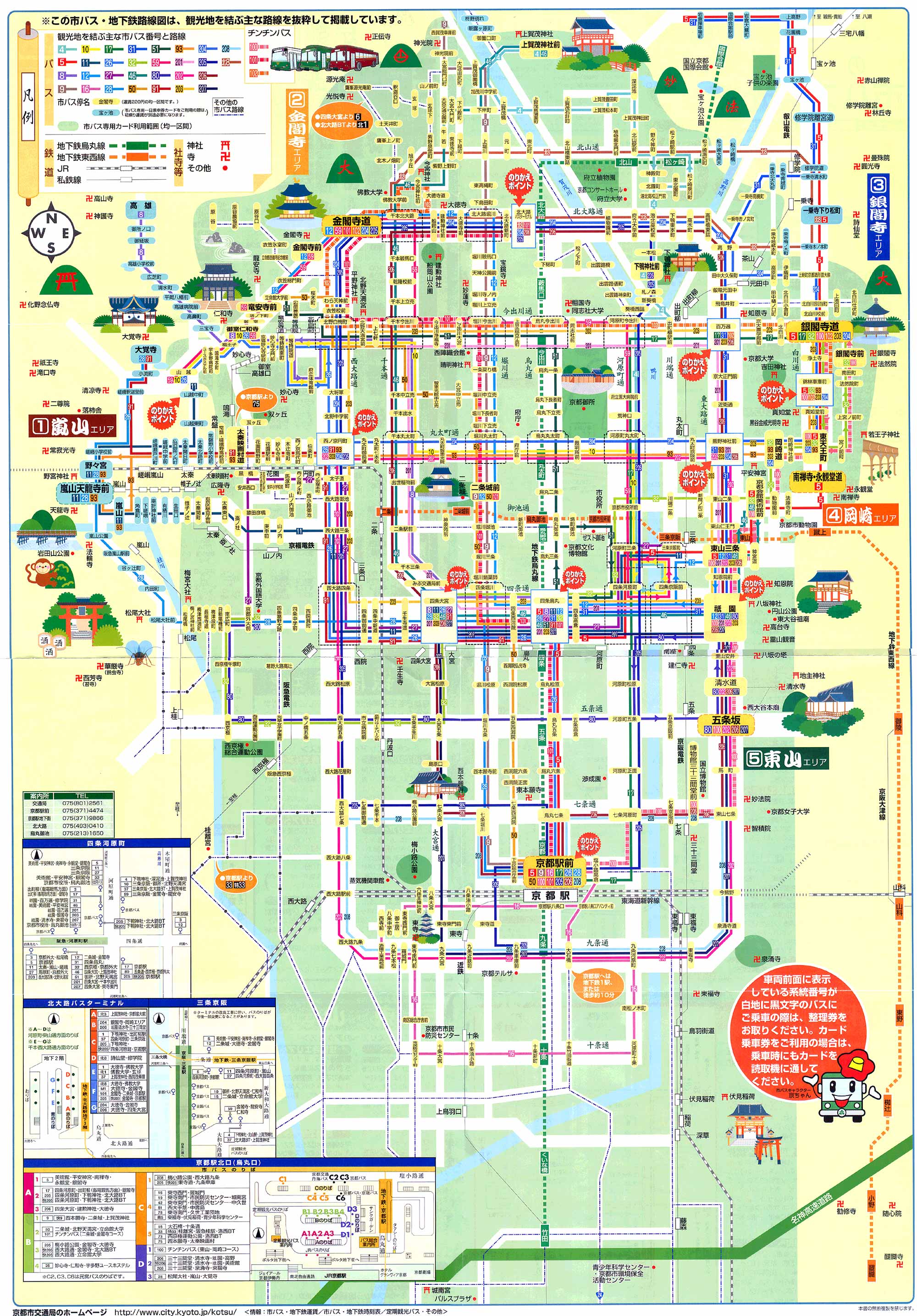 map of kyoto tourist sites